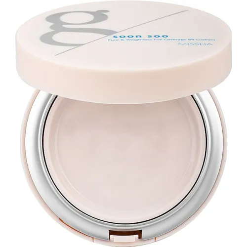 BB-кушон Missha Pure & Weightless Full Coverage BB Cushion з невагомим покриттям, 15 г.
