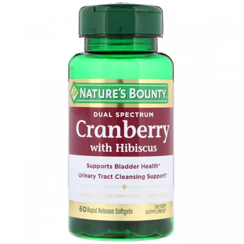 Клюква двойного спкектра Nature’s Bounty Dual-Spectrum Cranberry Plus Hibiscus 250 mg с гибискусом, 250 мг.