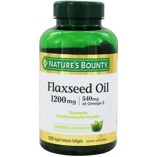 Льняное масло + омега 3 Nature’s Bounty Flaxseed Oil 1200 mg + Omega 3 540 mg, 1200 мг. + 540 мг.