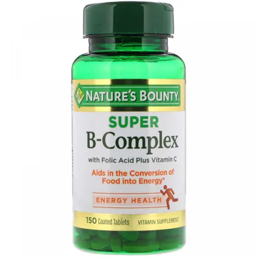 Комплекс витаминов B Nature’s Bounty Time Released B-Complex with Folic Acid Plus Vitamin C с фолиевой кислотой и витамином C