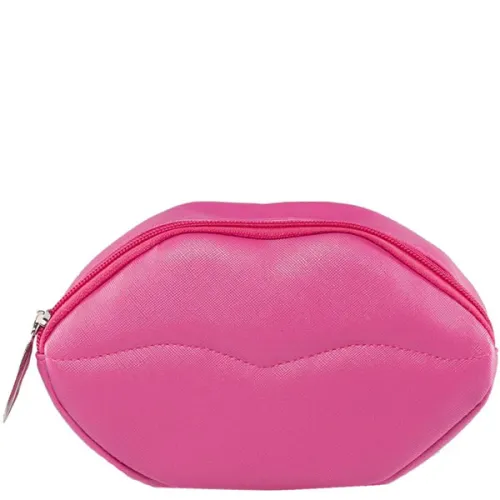 Косметичка из эко-кожи в форме губ Ottie Lip Shape Cosmetic Pouch Pink