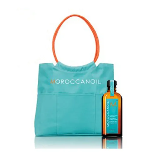 Набор для волос «восстанавливающее масло + пляжная сумка» Moroccanoil Treatment for All Hair Types and Beach Bag