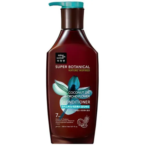 Відновлюючий та зволожуючий кондиціонер для сухого волосся Mise en Scene Super Botanical Coconut Oil & Orchid Flower