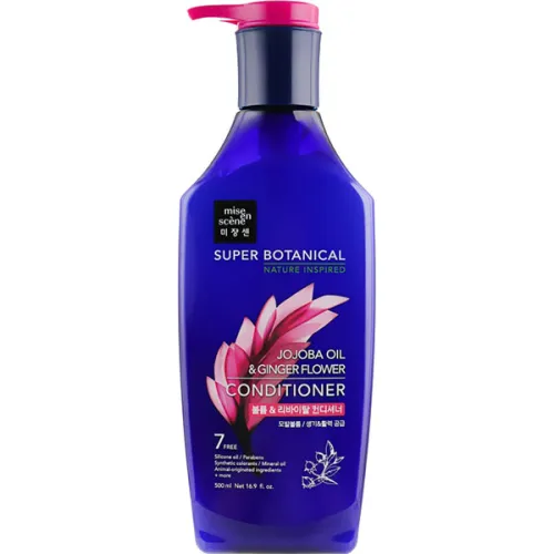 Кондиціонер для об’єму волосся Mise en Scene Super Botanical Jojoba Oil & Ginger Flower Conditioner з олією жожоба, 500 мл.