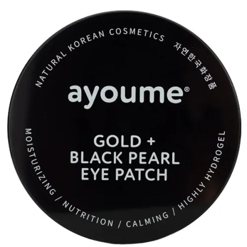 Патчі для очей Ayoume Gold + Black Pearl Eye Patch з золотом і чорними перлами