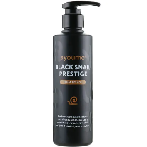Бальзам-маска для волосся Ayoume Black Snail Prestige Treatment з муцином равлика, 240 мл.