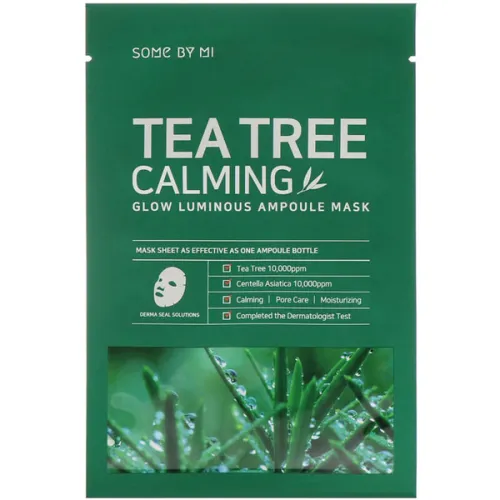 Заспокійлива маска для обличчя Some By Mi Tea Tree Calming Glow Luminous Ampoule Mask з олією чайного дерева, 25 г.