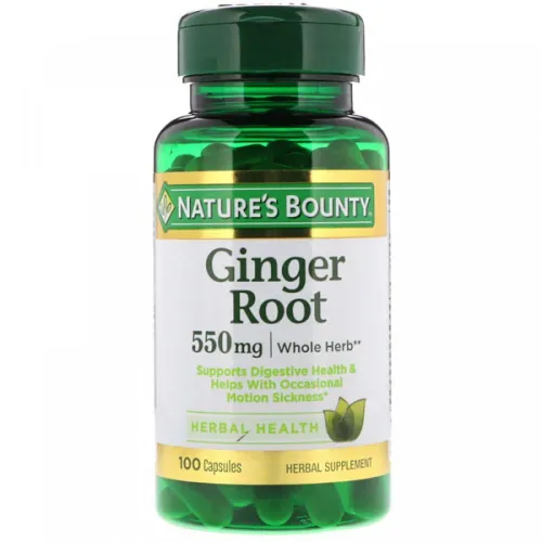 Корень имбиря Nature’s Bounty Ginger Root 550 mg, 550 мг.