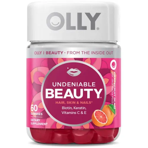 Жевательный комплекс для красоты волос, кожи и ногтей OLLY Undeniable Beauty Hair Skin Nails Vitamin Gummies