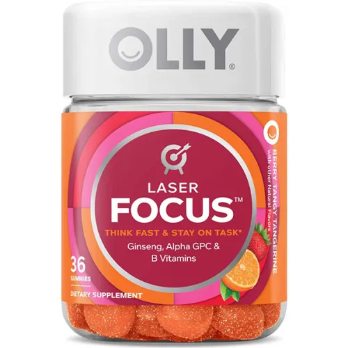 Жевательный комплекс для внимательности OLLY Laser Focus Vitamin With Ginseng and B Vitamins Gummies с женьшенем и