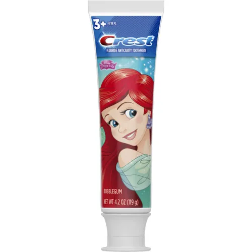 Зубна паста для дітей «Русалочка» Crest Kid’s Disney Princess Cavity Protection Bubblegum Toothpaste, 119 г.