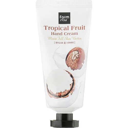 Крем для рук FarmStay Tropical Fruit Hand Cream Moist Full Shea Butter с маслом ши, 50 мл.
