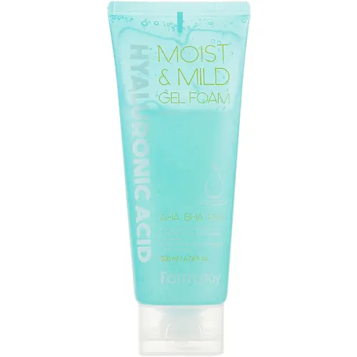 Увлажняющая очищающая пенка для лица гелевого типа FarmStay Hyaluronic Acid Moist & Mild Gel Foam с гиалуроновой кислотой