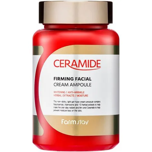 Зміцнюючий ампульний крем-сироватка для обличчя FarmStay Ceramide Firming Facial Cream Ampoule з керамідами, 250 мл.