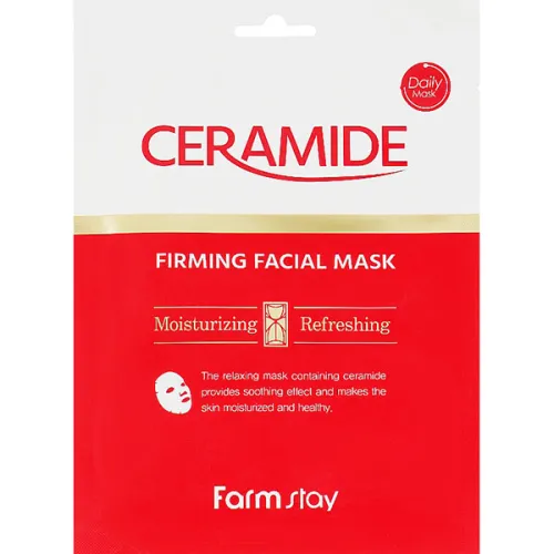 Зміцнююча маска для обличчя FarmStay Ceramide Firming Facial Mask з керамідами, 27 г.