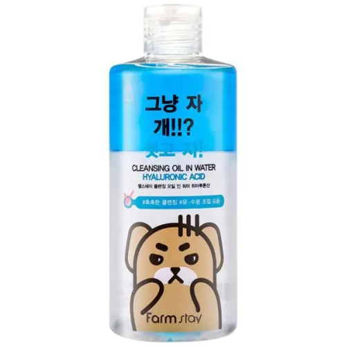 Двофазний очищуючий засіб FarmStay Cleansing Oil In Water Hyaluronic Acid з гіалуроновою кислотою, 300 мл.