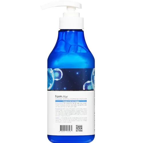 Шампунь-кондиціонер для волосся FarmStay Collagen Water Full Shampoo & Conditioner, 530 мл. - вигляд 2