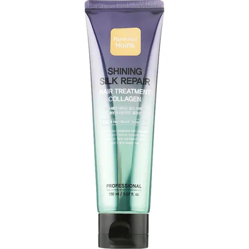 Відновлююча маска для волосся FarmStay Shining Silk Repair Hair Treatment Collagen з колагеном, 150 мл.