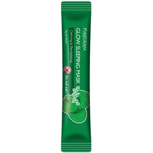 Заспокійлива нічна маска для обличчя Purederm Glow Sleeping Mask Cica з центелою, 4 г.