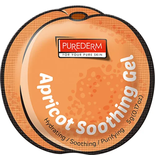 Заспокійлива гель-маска для обличчя Purederm Apricot Soothing Gel з екстрактом абрикосу, 5 г.