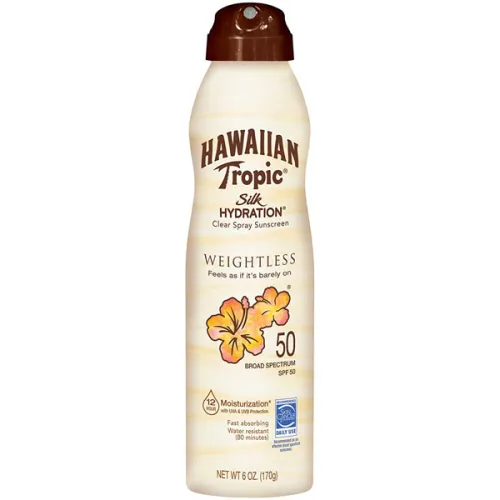 Нежный увлажняющий солнцезащитный спрей для лица и тела Hawaiian Tropic Silk Hydration Weightless Clear Spray Sunscreen