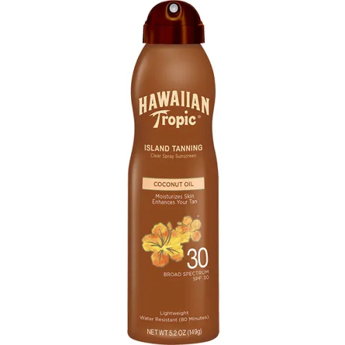 Солнцезащитный спрей для лица и тела Hawaiian Tropic Dry Oil Clear Spray Sunscreen Broad Spectrum SPF30, 149 г.