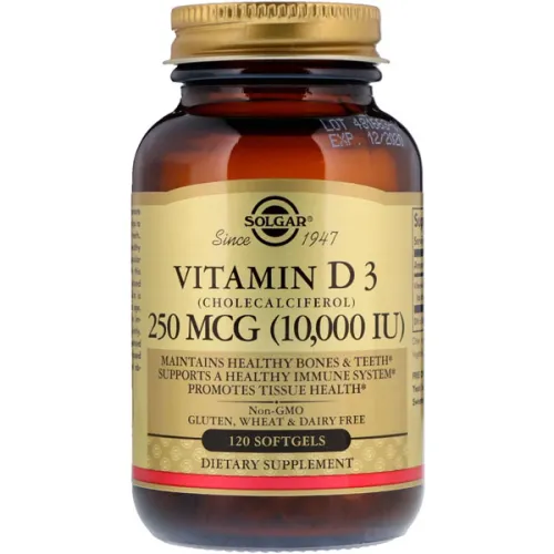 Витамин D3 (Холекальциферол) Solgar Vitamin D3 (Cholecalciferol) 250 mcg