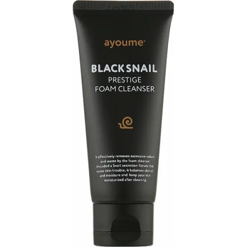 Пенка для умывания Ayoume Black Snail Prestige Foam Cleanser с муцином улитки, 60 мл.