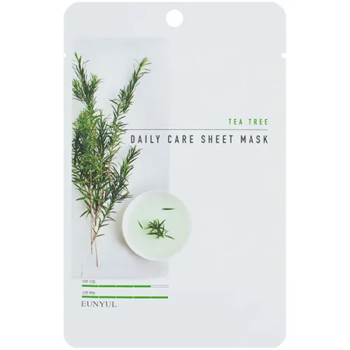 Тканинна маска для обличчя Eunyul Daily Care Mask Sheet Tea Tree з екстрактом чайного дерева, 22 г.