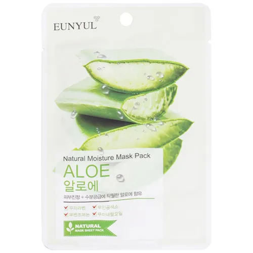 Тканинна маска для обличчя Eunyul Natural Moisture Mask Pack Aloe з екстрактом алое вера, 25 мл.