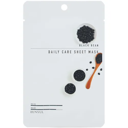 Тканинна маска для обличчя Eunyul Daily Care Mask Sheet Black Bean з екстрактом чорних бобів, 22 г.
