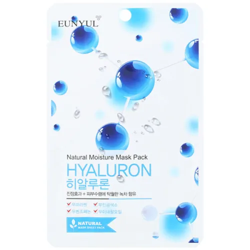 Тканинна маска для обличчя Eunyul Natural Moisture Mask Pack Hyaluron з гіалуроновою кислотою, 22 г.
