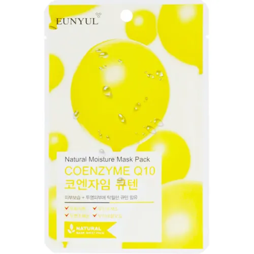 Тканинна маска для обличчя Eunyul Natural Moisture Mask Pack Coenzym Q10 з коензимом Q10, 22 мл.