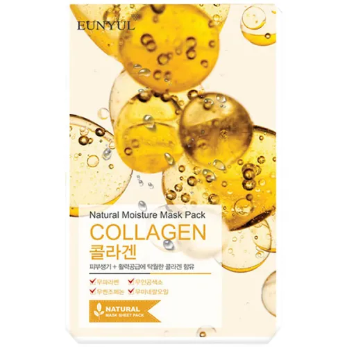 Тканинна маска для обличчя Eunyul Natural Moisture Mask Pack Collagen з колагеном, 25 мл.