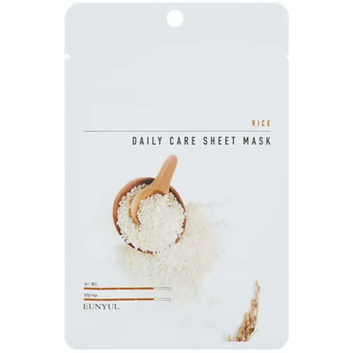 Тканинна маска для обличчя Eunyul Daily Care Mask Sheet Rice з екстрактом рису, 22 г.