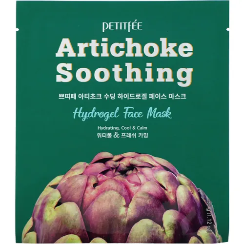 Заспокійлива гідрогелева маска для обличчя Petitfee Artichoke Soothing Face Mask з екстрактом артишоку, 32 г.