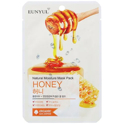 Тканинна маска для обличчя Eunyul Natural Moisture Mask Pack Honey з екстрактом меду, 25 мл.