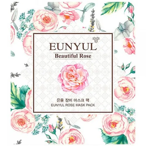 Тканевая маска для лица Eunyul Rose Mask Pack с экстрактом розы, 30 мл.