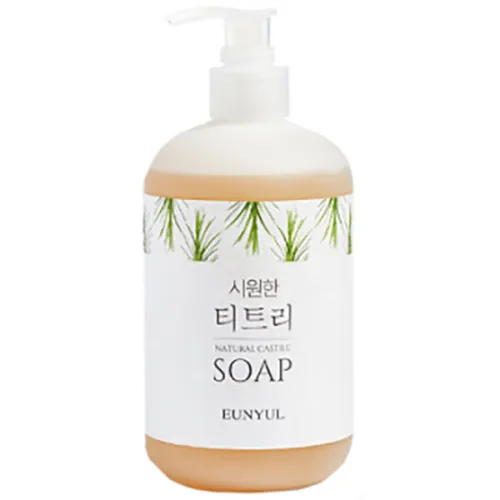 Рідке мило для обличчя на оливковій олії Eunyul Refreshing Tea Tree Natural Castile Soap з екстрактом чайного дерева, 500 мл.