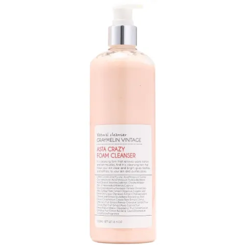 Очищающая пенка для умывания Graymelin Asta Crazy Foam Cleanser с экстрактом шиповника, 500 мл.