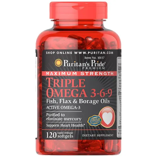 Комплекс полиненасыщенных жирных кислот Puritan’s Pride Triple Omega 3-6-9 Fish, Flax & Borage Oils