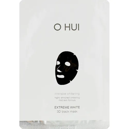 Відбілююча тканинна маска для обличчя O Hui Extreme White 3D Black Mask, 27 г.