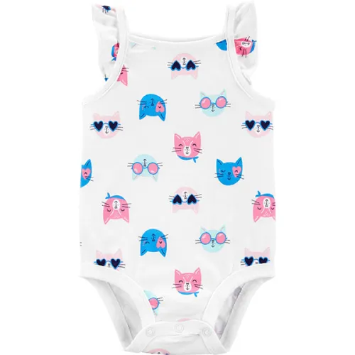 Боди-маечка Carter’s Cat Tank Bodysuit с принтом котиков