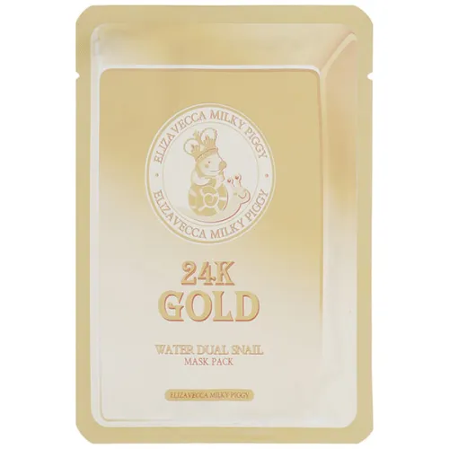 Тканинна маска для обличчя Elizavecca 24k Gold Water Dew Snail Mask із золотом та муцином равлика, 25 мл.