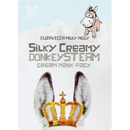 Тканинна маска для обличчя Elizavecca Silky Creamy Donkey Steam Cream Mask з паровим кремом, 25 мл.