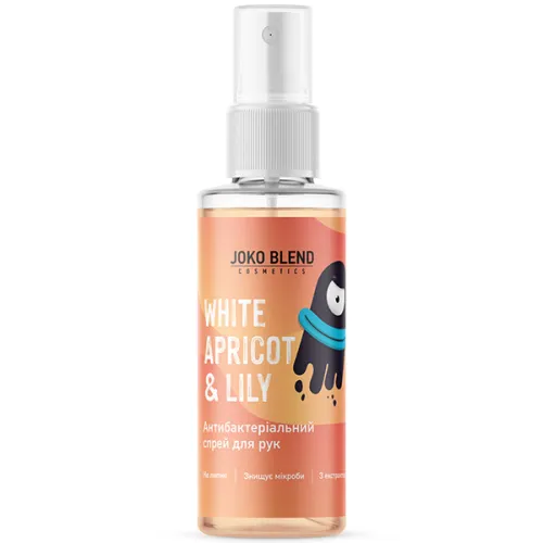 Антисептик-спрей для рук «білий абрикос та лілія» Joko Blend White Apricot & Lily Antiseptic, 35 мл.