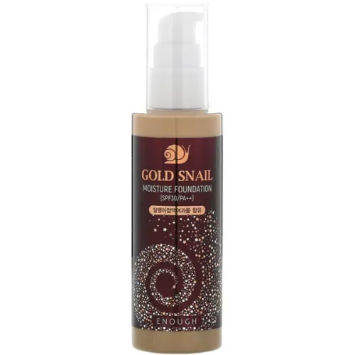 Омолоджувальний тональний крем Enough Gold Snail Moisture Foundation SPF30 PA++ з муцином равлика, 100 мл.