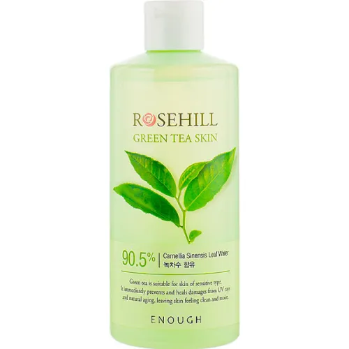 Тонер для обличчя Enough Rosehill Green Tea Skin 90% з екстрактом зеленого чаю, 300 мл.