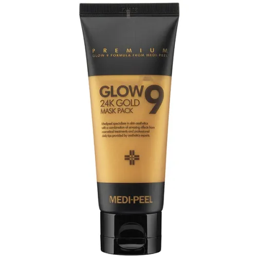 Маска-пленка Medi Peel Glow 24k Gold Mask Pack 9 с золотом и пептидным комплексом, 100 мл.