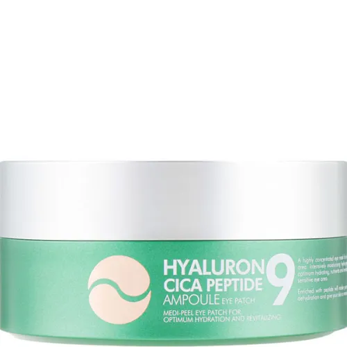 Заспокійливі гідрогелеві патчі для очей Medi Peel Hyaluron Cica Peptide 9 Ampoule Eye Patch з пептидами